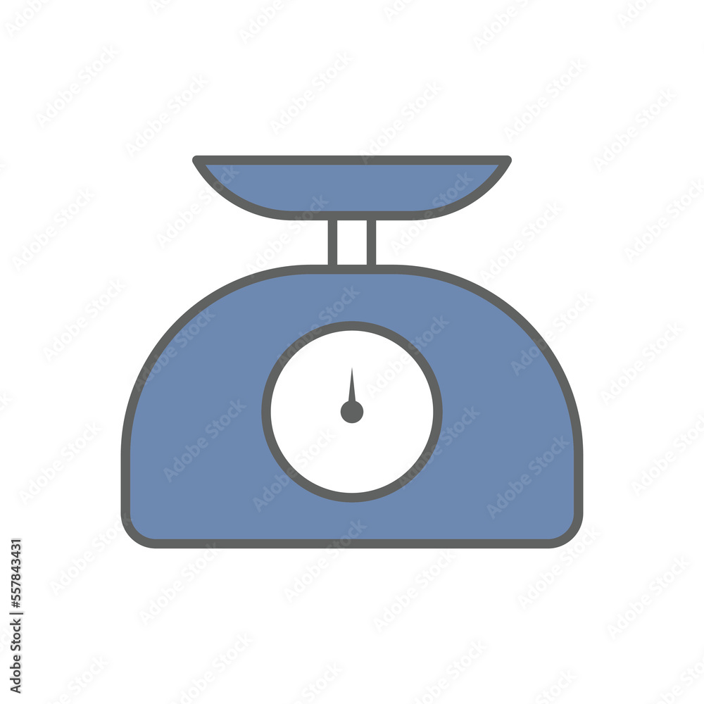 Poster Item scale icon illustration. suitable for maximum delivery icon. icon related to logistic, delivery. Two tone icon style. Simple vector design editable