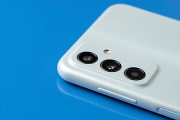 Cell phone camera lens. The concept of a smartphone rear camera lens