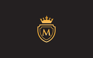Crown vector and shield symbol icon and royal luxury shield monogram vector. King and queen abstract geometric logo design with letters and alphabets