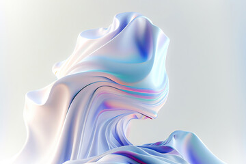 Obraz premium Abstract fluid 3d render,flying silk cloth curtain,Abstract 3D Background,Digital fabric. Sci-fi background