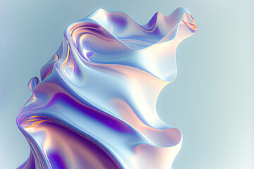 Obraz premium Abstract fluid 3d render,flying silk cloth curtain,Abstract 3D Background,Digital fabric. Sci-fi background