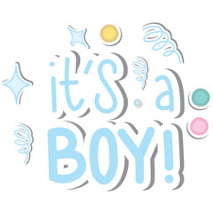 Aesthetic Sticker Baby Born Boy Handwriting Collection 