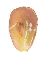 Cut grape isolated on white background.