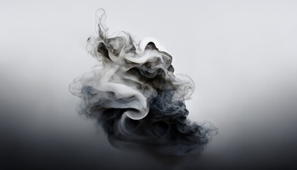 black and white smoke on a white background With Generative AI