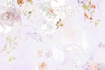 Fototapeta na wymiar Beautiful abstract rose flower illustration