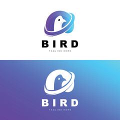 Bird Logo, Bird Wings Vector, Minimalist Design, For Product Branding, Template Icon Illustration