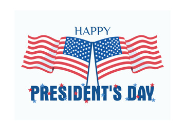 Happy president's day vector template. Design for banner, greeting cards or print, flat vector modern illustration