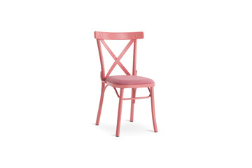 pink coffee chair isolated on white background