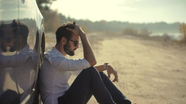 upset disappointed male feeling sad