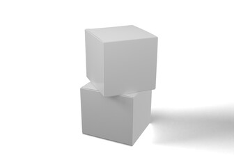 Square or rectangle box packaging mockup