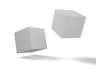 Square or rectangle box packaging mockup