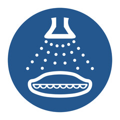 ISO 7010 M043 — start the water spray for the lifeboat (lifeboat launch sequence)