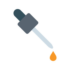 Oil dropper icon. Eyedropper with essential oil. Vector illustration