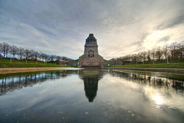Front view of the Volkerschlachtdenkmal (Monument to the Battle of the Nations) in Leipzig, built in 1913