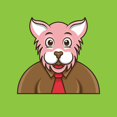 amazing cute mascot cartoon logo lion