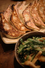Japanese style gyoza dumplings in Kyoto