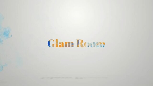 beauty salon logo animation, Glam room logo motion graphics, glam room colorful monogram animation video