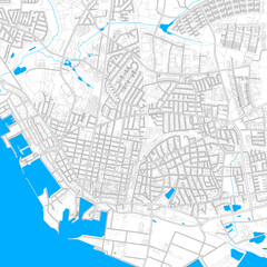 Esbjerg, Denmark high resolution vector map