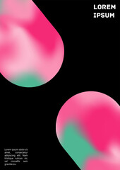 Vector Gradient Colorful Cover. Holographic Abstract Background Poster Design Template.