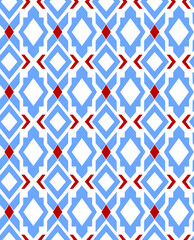Abstract Hand Drawing Ethnic Geometric Argyle Geometric Diamond Shapes Seamless Pattern Isolated Background