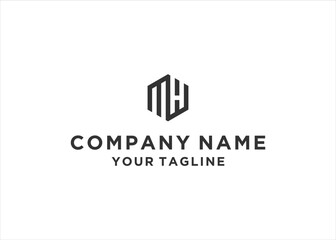 MH Letter Modern Logo Design Vector Template