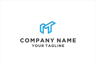 MT Letter Modern Logo Design Vector Template