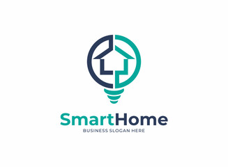 Smart home logo icon template