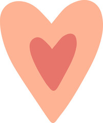 Heart illustration. Decorative element for valentine's day.