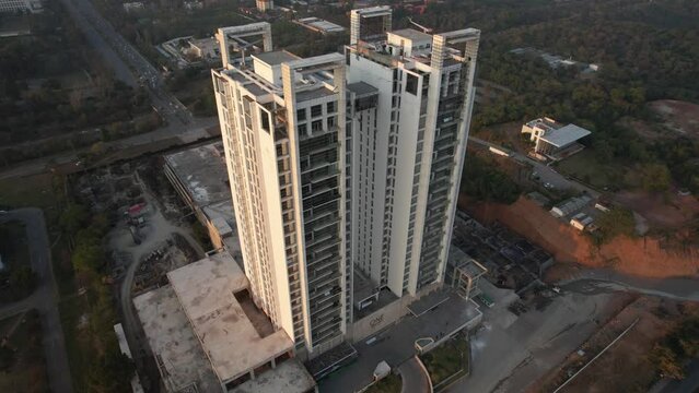 Aerial View of One Constitution Avenue Tower Islamabad