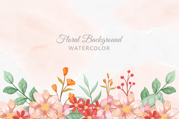 hand painted watercolor flower background