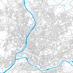 LeMans, France high resolution vector map