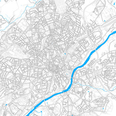 Fototapeta premium Limoges, France high resolution vector map