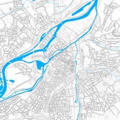Metz, France high resolution vector map