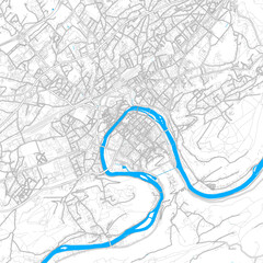 Besancon, France high resolution vector map