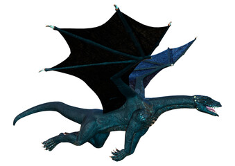 Fototapeta premium 3D Rendering Fairy Tale Dragon on White
