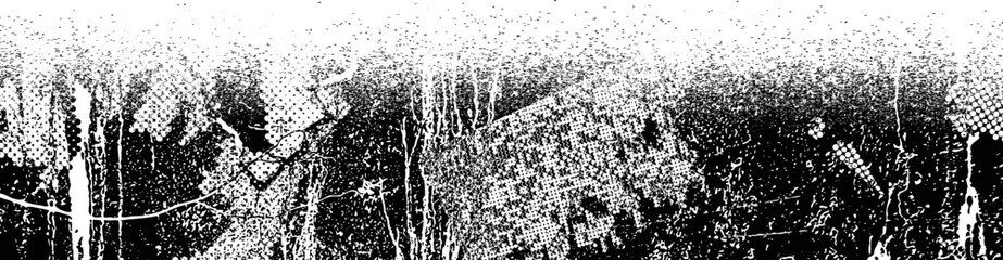 Sprayed black line .Graffiti art design . Noise dispersion logo . Spray effect .Grunge, grainy, gritty texture . Distressed element .vector 