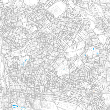 Montreuil, France high resolution vector map