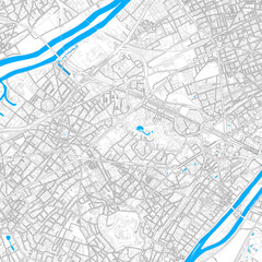 Nanterre, France high resolution vector map