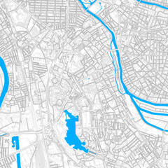 Creteil, France high resolution vector map