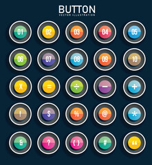 buttons for web template 