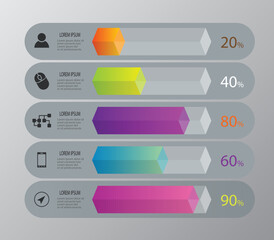 modern 3d infographic template