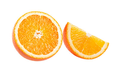 Orange fruit slice isolate on transparent png