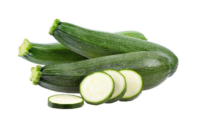 fresh zucchini isolated on transparent png