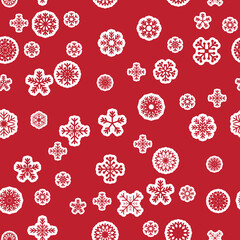 Seamless pattern with snowflakes
