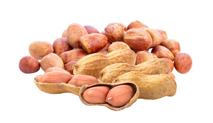 Peanuts. Roasted nuts isolated on transparent png