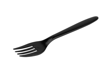Black plastic fork 