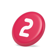 Two character button numeral cyberspace calculation service 3d isometric realistic icon