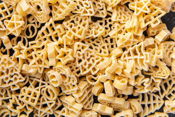 pasta christmas shape festive food snack meal food snack on the table copy space food background rustic top view
