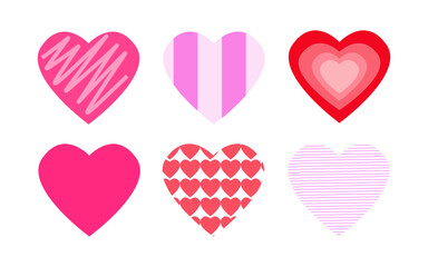 BUNDLE OF HEART OR LOVE ICON WITH DIFFERENT PATTERN