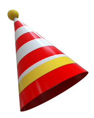 3d illustration of a colored hat for party